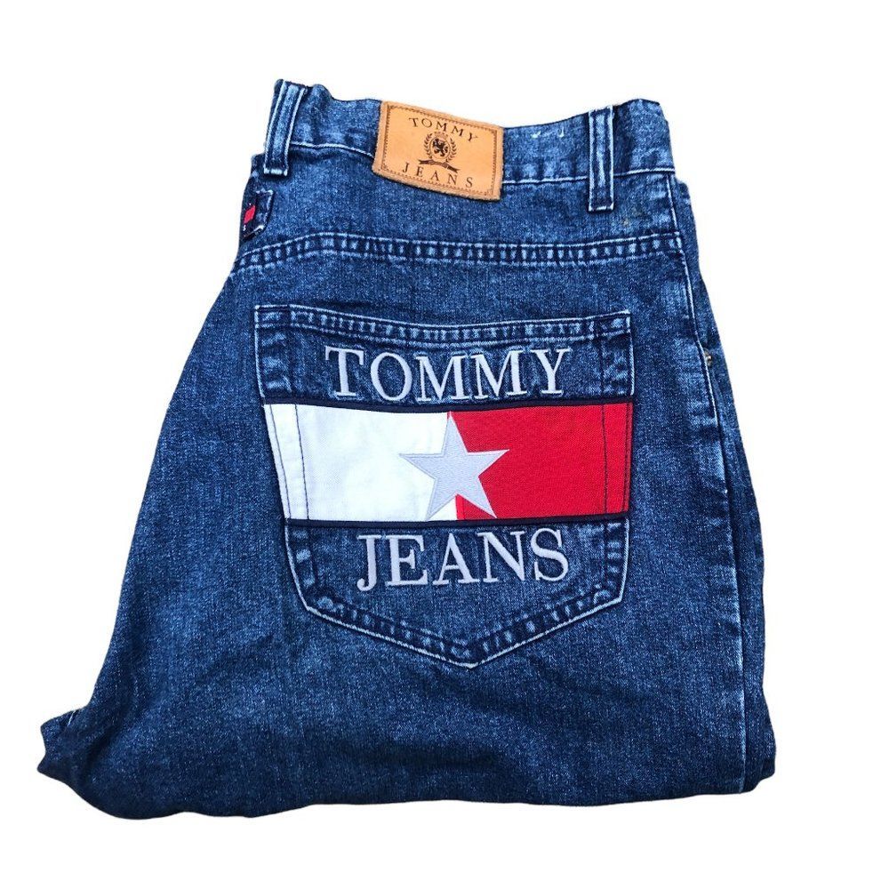 Tommy Hilfiger Embroidered Jeans Size 36 Blue